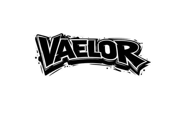 Black and white 'VAELOR' logo on a white background